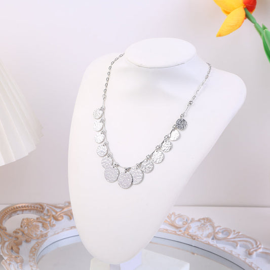 Collier chaîne médaillons martelés