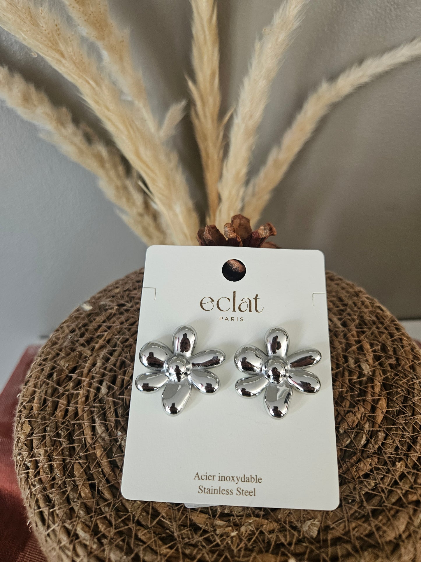Boucles d'oreilles fleur doré