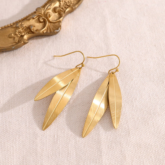 Boucles d'oreilles style feuilles