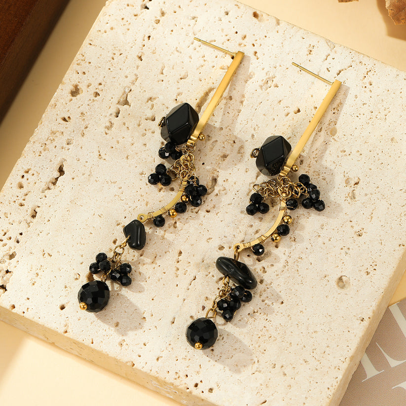 Boucles d'oreilles pendantes perles