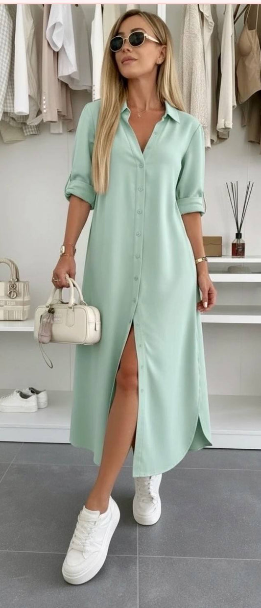 Robe longue chemise