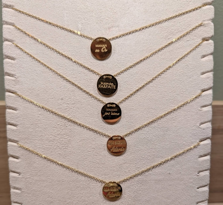 Collier à message