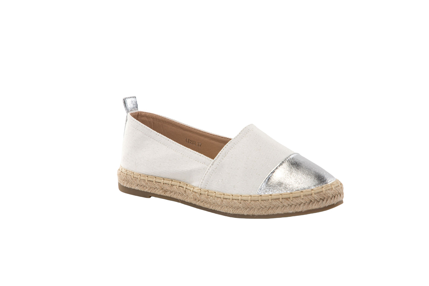 Espadrille blanche et argenté