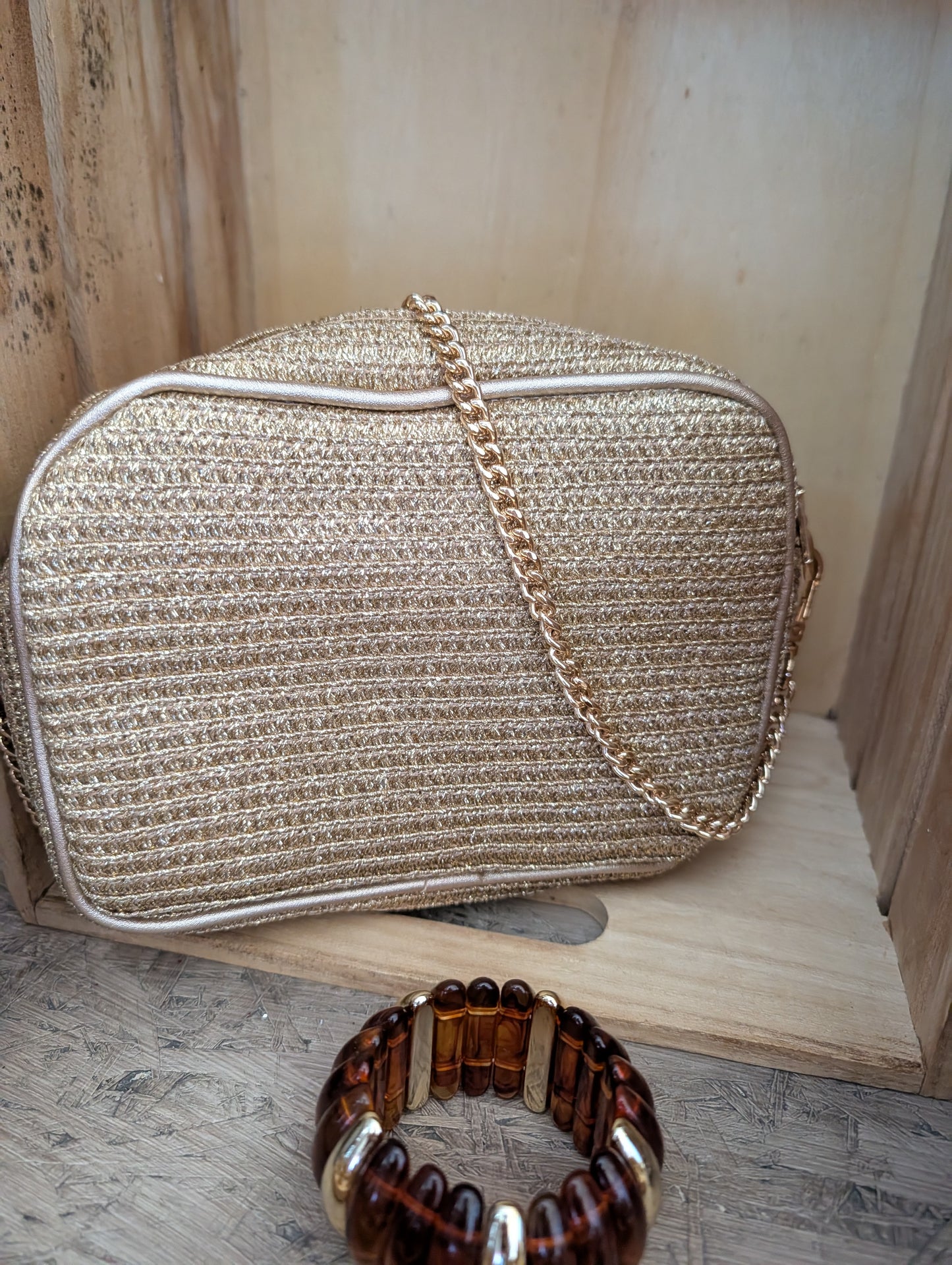 Sac chaînette doré