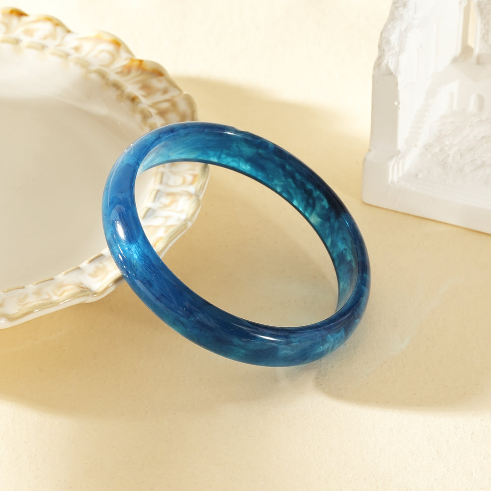 Bracelet jonc résine semi rond