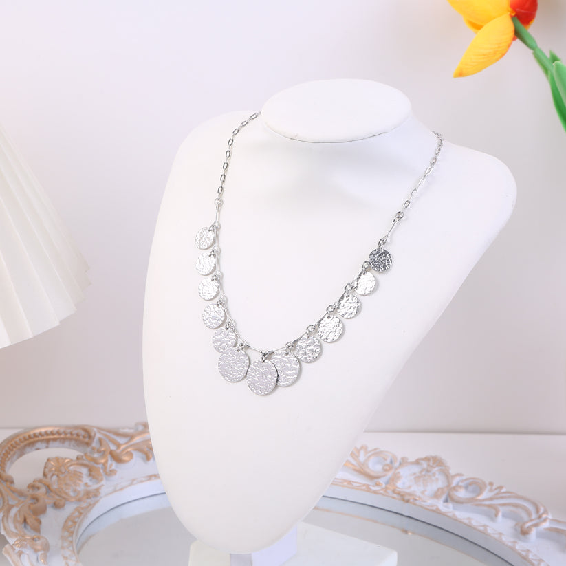 Collier chaîne médaillons martelés