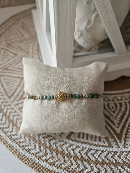 Bracelet perle vert