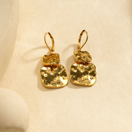 Boucles d'oreilles pendantes carré