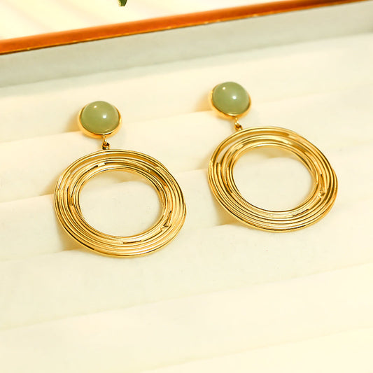 Boucles d'oreilles pierre naturelle