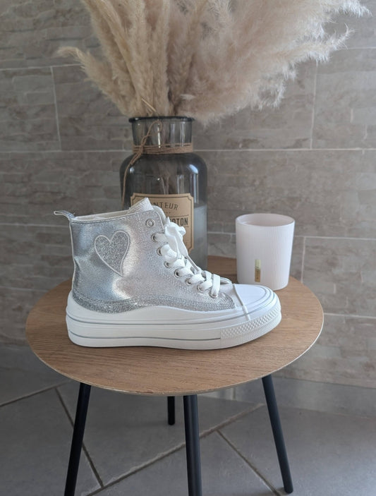 Baskets montantes coeur
