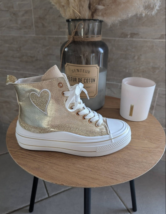 Baskets montantes coeur