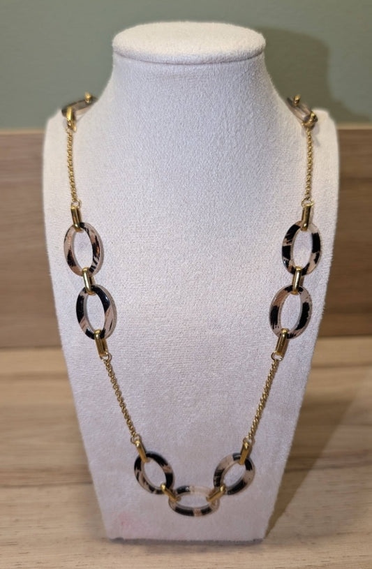 Collier long léopard