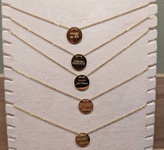 Collier à message