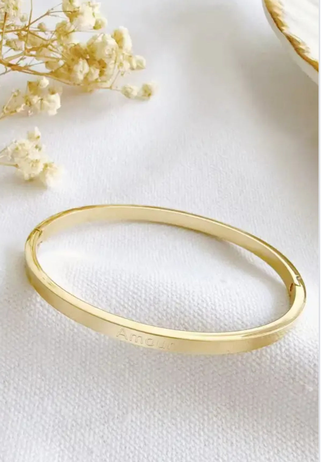Bracelrt jonc message "Amour"