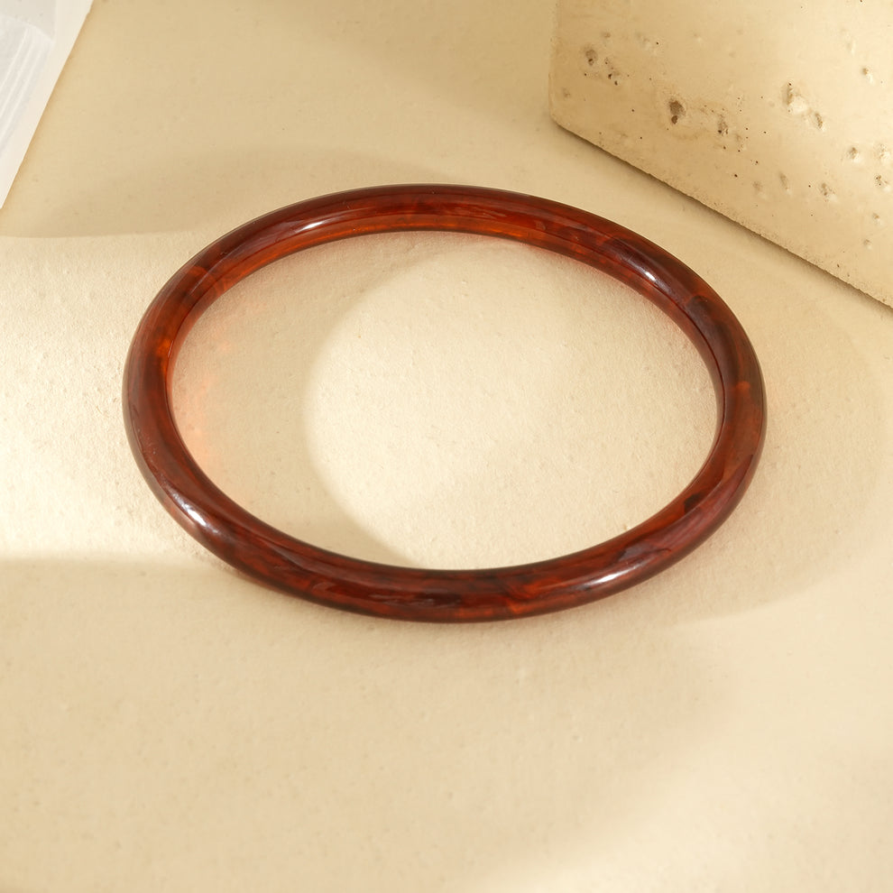 Bracelet jonc résine fin rond