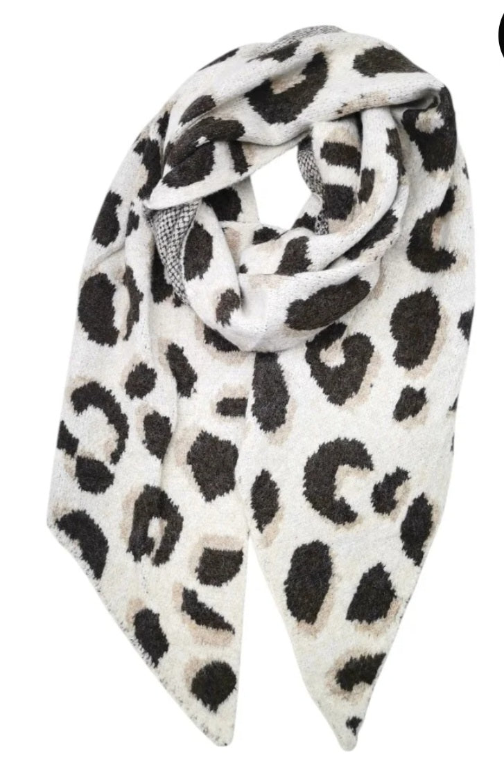 Echarpe motif animal avec laine
