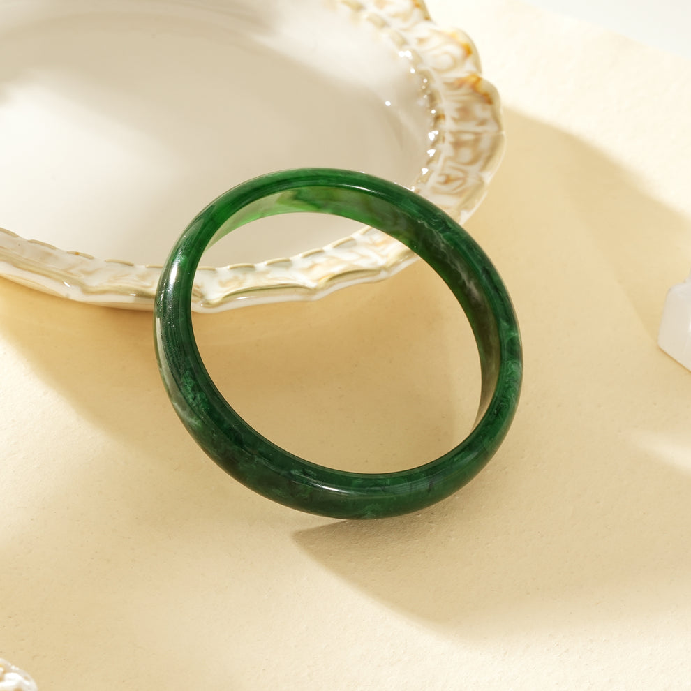Bracelet jonc résine semi rond