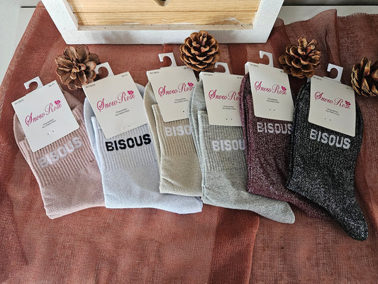 Chaussettes à paillettes Bisou