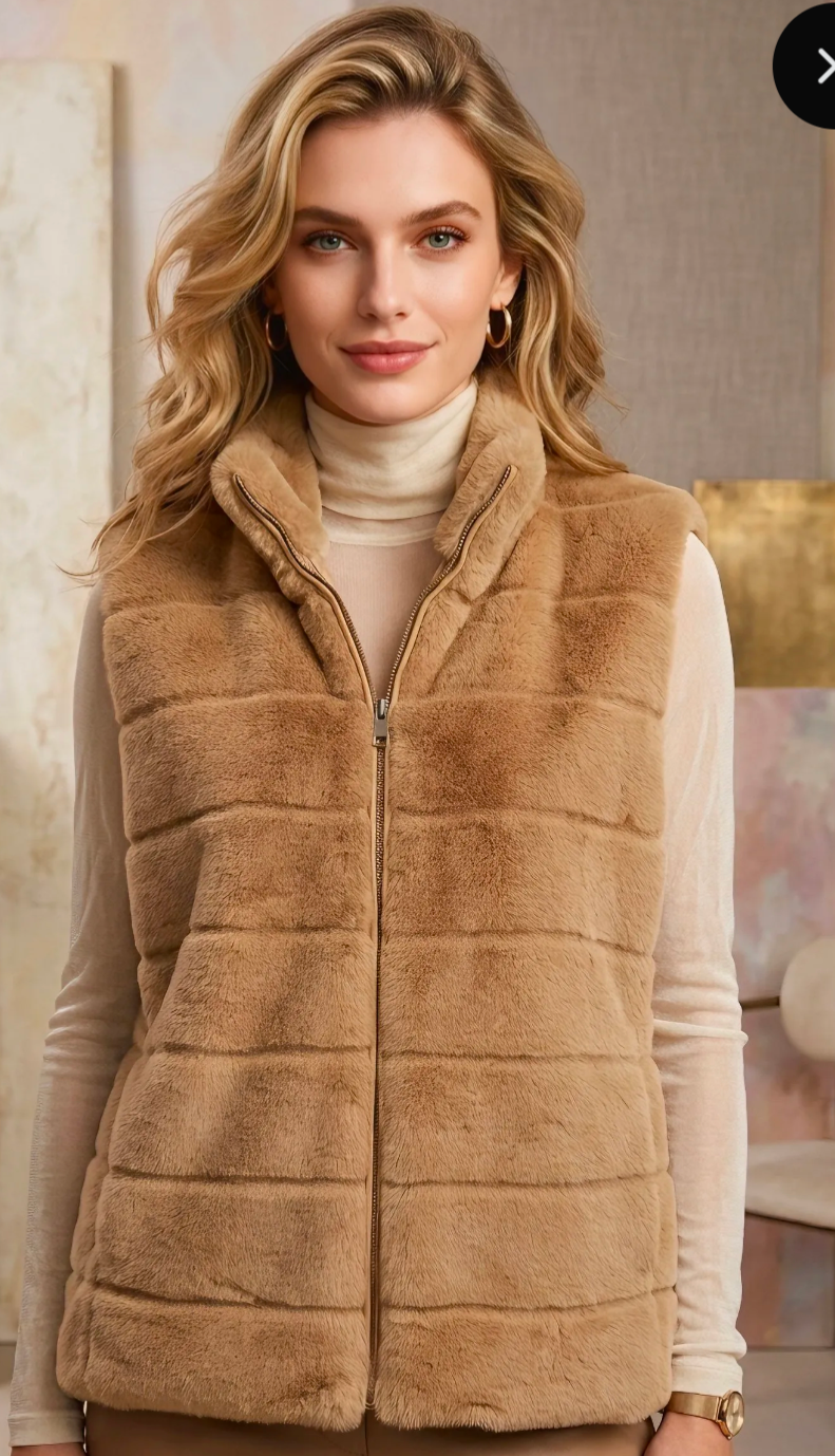 Gilet fourrure sans manches taille 36-40