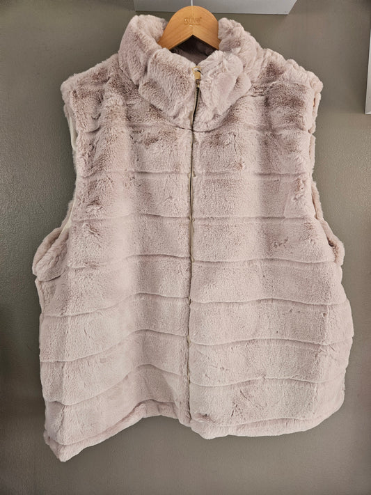 Veste gilet fourrure sans manches 48-52