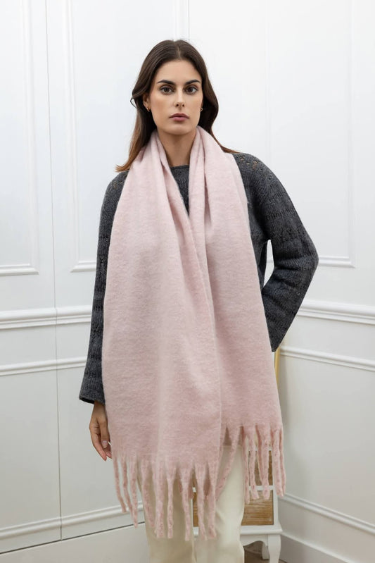 Echarpe longue a frange