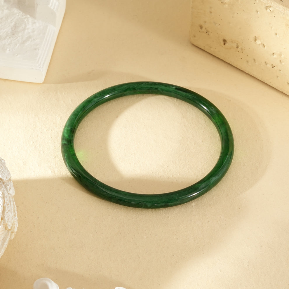 Bracelet jonc résine fin rond