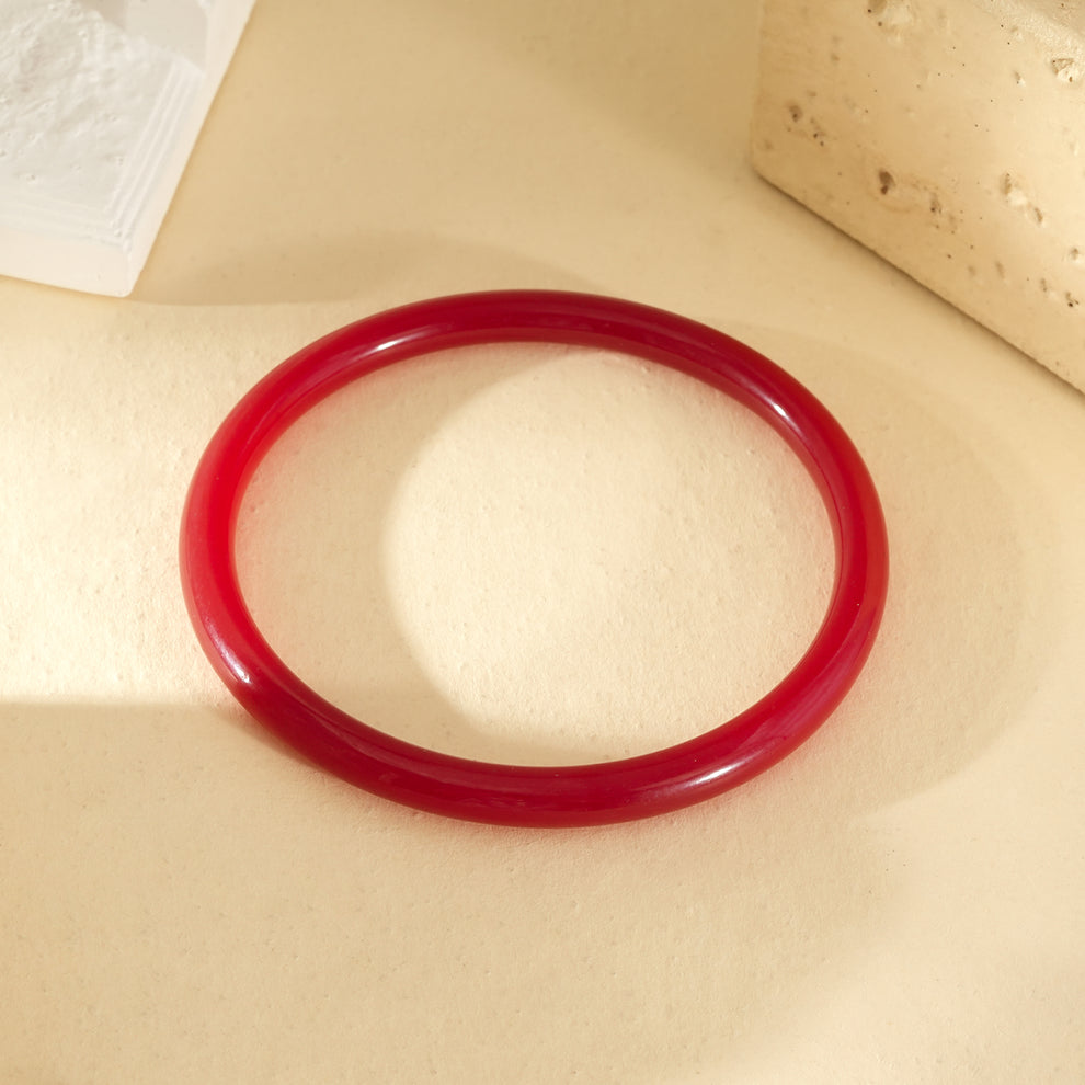 Bracelet jonc résine fin rond