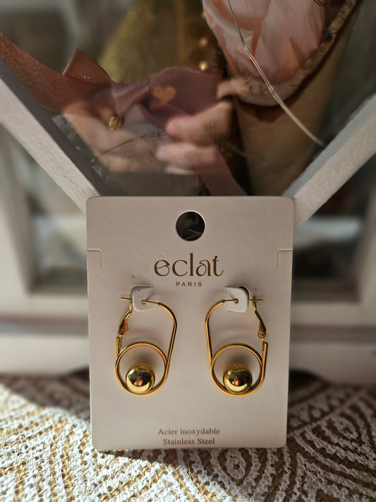 Boucles d'oreilles boule pendante