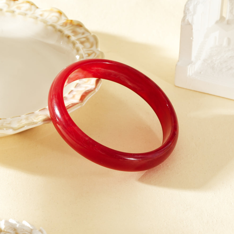 Bracelet jonc résine semi rond