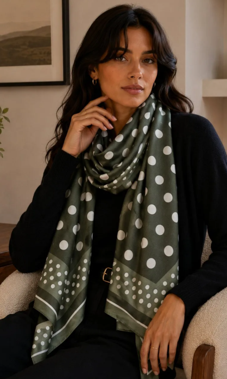 Écharpe à pois