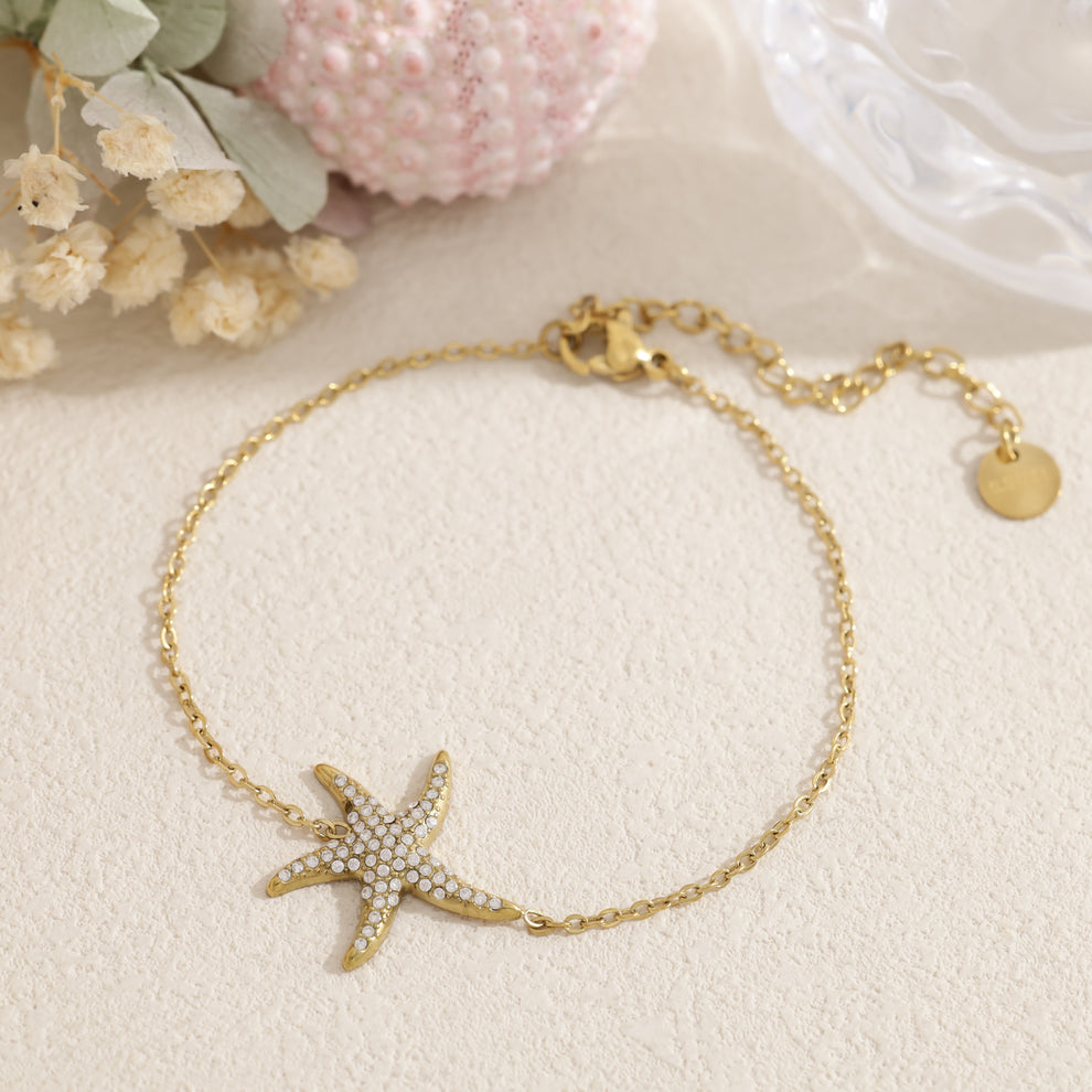 Bracelet étoile de mer en strass