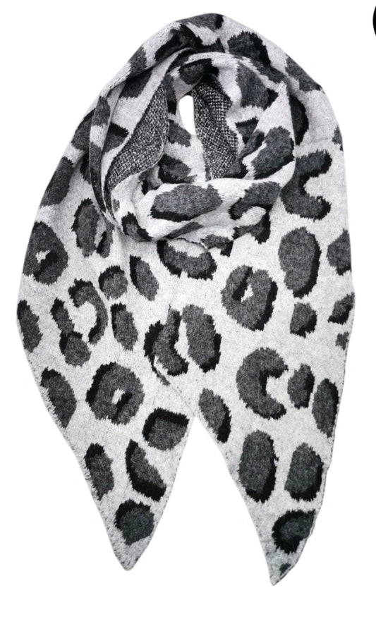 Echarpe motif animal avec laine