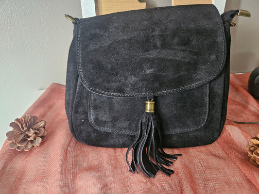Sac pompons noir