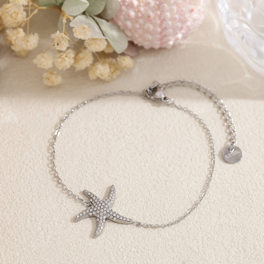 Bracelet étoile de mer en strass